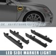 thumbnail image 2 of Front Rear LED Side Marker Light 68195788AB for Dodge Challenger Black Lens Amber Red LED Light 2 Pair, 2 of 6