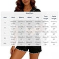 thumbnail image 4 of DYTTDG Solid Color Pajama Set for Women Short Sleeve Flouncing Cuff Shirt with Short Pajama Pant Set Soft Button Down & Drawstring, 4 of 6