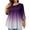 296#Purple, variant on Plus Size Tops for Women 3/4 Sleeve Loose Shirts to Wear with Leggings Summer Fall 2026 Clothes Blue L