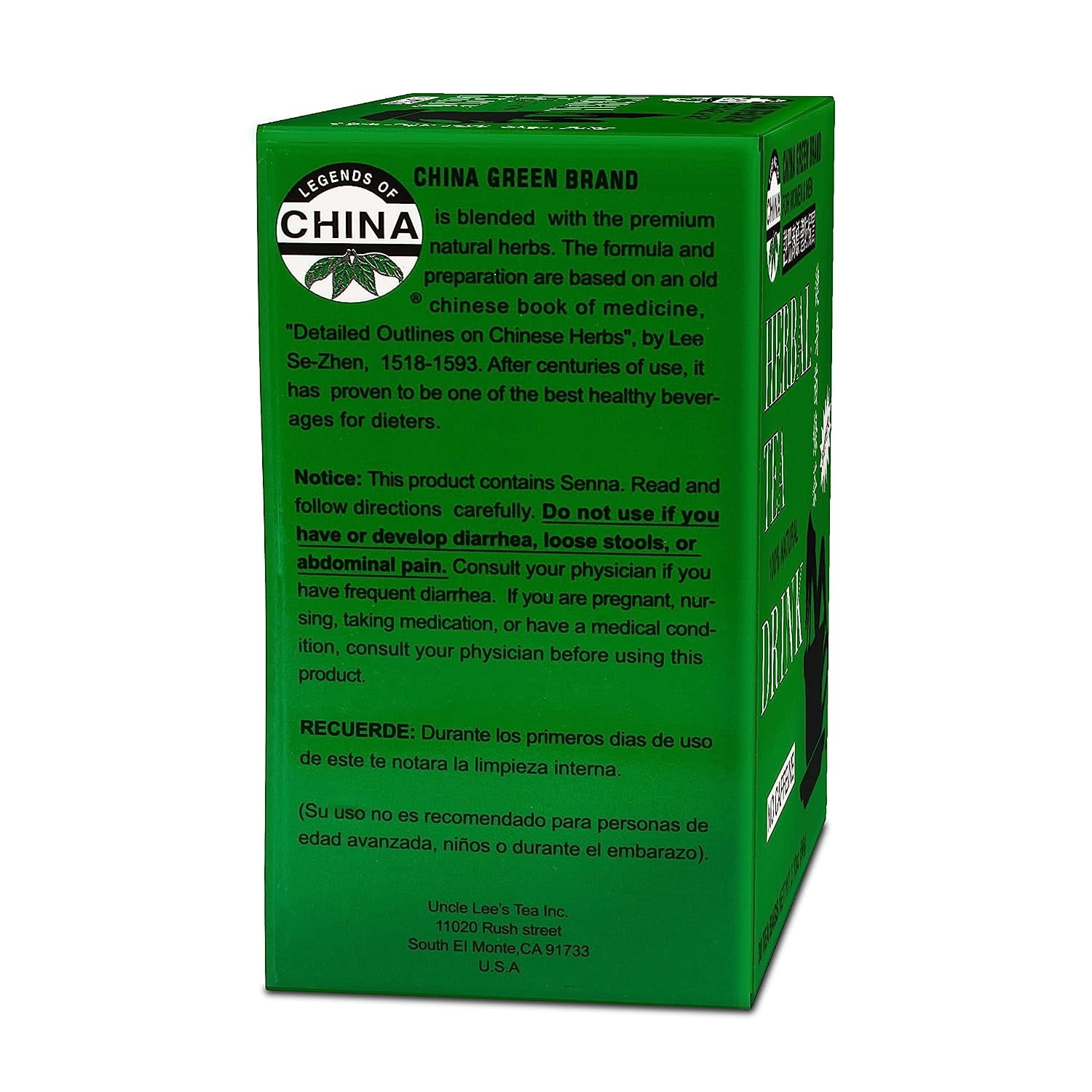 China Green Dieters Tea by Uncle Lee - Detox Tea with Senna Laxative, Constipation Relief for Adults, Supports A Healthy Weight, Caffeine-Free Herbal Tea Bags, 30 Count (Pack of 5)