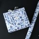 thumbnail image 2 of Blue Wrapping Paper,10 Sheet Tie Hat Gentlemen Theme Gift Wrap Father Grandfather Birthday Holiday Christmas Thanksgiving Party DIY Crafts Gift Packing, 2 of 5