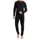 thumbnail image 2 of UNCOVER by SCHIESSER Pijama para hombre, conjunto de 2 piezas - largo, cuello redondo, algodón, liso/estampado Negro S (Small), 2 of 5