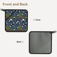 thumbnail image 2 of Sikiie Festive Cats and Trees Pot Holders Kitchen Insulation Mats Heat Resistant Pot-Holder Oven Anti-Scald Pads for Cooking Baking, 7.1*7.1inch, 2 of 8