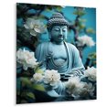 thumbnail image 2 of Designart "Blue Buddhism Buddhas Serenity II" Buddhism Metal Art Living Room, 2 of 5