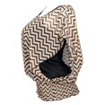 thumbnail image 2 of eVogues Plus Size ZigZag Print Layered Poncho Top Taupe, 2 of 4