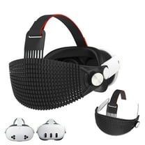 Adjustable Head Strap Compatible with Meta Quest 3/Quest 3S, Lightweight VR Accessory for Comfortable Pressure Relief, Right-Side Dial Fit, Breathable & Recline-Friendly Design,Black