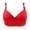 Red, variant on QLEICOM Everyday Bras for Women, Women's Comfort Lift Wirefree Bra Solid Color Comfortable Hollow Out Perspective Bra Underwear No Rims Bras No Underwire Gray Cup 42/95BC
