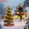 thumbnail image 4 of Stylish Metal Hanging Christmas Tree Wind Spinner - Colorful Baubles & Striped Ornament Design for Festive Yard & Garden Decor, 4 of 7