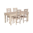 thumbnail image 5 of Taran Designs Milton 60" Carved Solid Wood Dining Table in White, 5 of 6