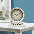 thumbnail image 3 of Horloge de Bureau Ronde Cheminée Horloge Silencieuse Décorative Ferme Silencieuse Chevet Blanc, 3 of 9