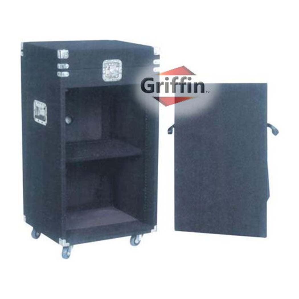 Ultimate Rackmount Studio Mixer Cabinet Road Case By Griffin 25U Space-Saving Pro-Audio Stand Equipment Travel Flight Case For PA DJ Music Gear Security & Convenience Carpeted Interior Cart Ultimate Rackmount Studio Mixer Cabinet Road Case By Griffin 25U Space-Saving Pro-Audio Stand Equipment Travel Flight Case For PA DJ Music Gear Security & Convenience Carpeted Interior Cart