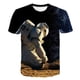 thumbnail image 1 of 2023, camisetas de astronautas para niños, disfraces para niños y niñas, camisetas de cuello redondo, ropa de verano, camisetas de manga corta para niños, ropa 3T Gao Jinjia LED, 1 of 2