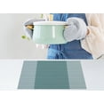 thumbnail image 5 of REGALWOVEN Placemats Set of 6 Easy Clean Placemats for Kitchen Dining Table Decor Washable Heat Resistant Table Placemats Wipeable Table Mat Green 18*12in, 5 of 7