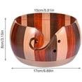 thumbnail image 2 of Wooden Yarn Bowl, Handcrafted Eco Friendly Wool Knitting Bowl with Carved Holes, DIY Available 15cm Yarn Storage Bowl for Knitwear, Sweater, Scarf (Coffee), 2 of 5
