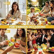 BYSNOW 9 oz Clear Plastic Cups, 100 Pack Disposable Cups, Plastic Wine Cups for Coffee, Cocktails & Cold Drinks