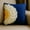Half Sunflower, variant on Fennco Styles Handmade 3D Half Sunflower Cotton Canvas Decorative Throw Pillow 18" W x 18" L - Navy Blue Floral Cushion for Couch, Bedroom and Living Room Décor