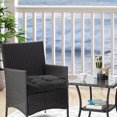 thumbnail image 2 of Ebony Outdoor Settee Cushion 19 x 19 in Solid Black, 2 of 6