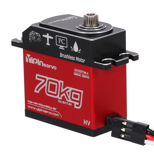 Engranaje de acero inoxidable 70 kg Kits de servo digitales a prueba de agua para helicóptero de coche RC Sywqhk libre de BPA