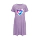 thumbnail image 5 of Camisón corto de talla grande para mujer, camisón de manga corta con estampado de pecho a la moda, camisón para mujer, 5 of 7
