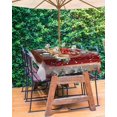 thumbnail image 3 of Christmas Tablecloth with Umbrella Hole and Zipper Christmas Dogs in The Basket Outdoor Tablecloths 60x84 Table Cloths Holly Berry Red Door Patio Table Cloth Cover for Holiday Party Yard Garden Cafe, 3 of 4