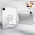 thumbnail image 1 of Tablet Stand Protection Clip with Case for iPad Pro 12.9 M2 Cover for 2022 9th Air 5 Tri-fold Magnet Back with Sticker for 11" Haze Grey S Air 5 Air 4, 1 of 6