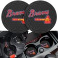 thumbnail image 1 of 2 Posavasos Para Coche, Posavasos Para Coche, Posavasos Para Fanáticos De Los Bravos De Atlanta, Alfombrilla Antideslizante Para Bebidas, Accesorios Interiores, Bravos De Atlanta, 1 of 5