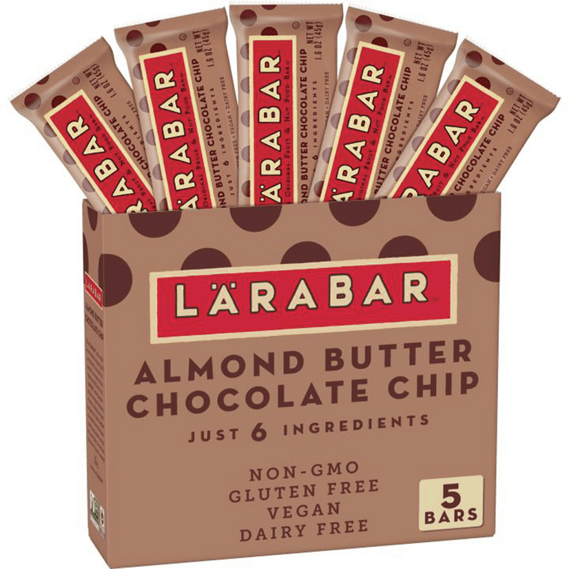 Larabar Almond Butter Chocolate Chip Bars, Gluten Free, 5 ct, 8 oz