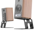 thumbnail image 2 of Desktop Speaker Stands, 1 Pair, Studio Monitor Riser with Vibration Dampening Pad and 5° Tilt Design, 2 of 5