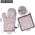 thumbnail image 6 of Pink Pioneer Flower Pattern Kitchen Oven Mitt and Pot Holder Sets 4 Pcs for Baking, Cooking and Grilling, Heat Resistant Up To 392 °F, 6 of 7