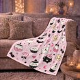 thumbnail image 6 of Ghost Pumpkin Scene Ghosts And Pumpkins Spooky Holiday Art Halloween Lovers Playful Harvest Motif Warm Flannel Blanket, Halloween Gift for Living Room and Family Room Home Decor, 6 of 9