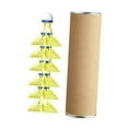 thumbnail image 1 of Volantes de bádminton resistentes al viento y al desgaste, accesorio para gimnasio. Amarillo 6 piezas, 1 of 8