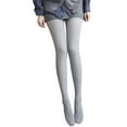 thumbnail image 5 of Daznico High Waisted Ribbed Leggings Full Length Winter Lined Tights with Vertical for Warmth and Comfort,One Size, 5 of 7