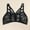 Black, variant on Women Floral Lace Bra Criss Cross Deep V Bralette Lingerie Seamless Bras