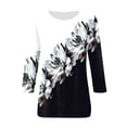 thumbnail image 4 of Cute Tops Seaside Plus Size Spring for Womens 3/4 Sleeve Cool Thin Tee Shirts Women, 4 of 5