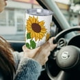 thumbnail image 6 of KLL Plump Sunflower And Sketch Print 40oz Stainless Steel Insulated Car Cup with Spillproof Lid - Keep Your Drink Hot or Cold on the Go-Without Straw, 6 of 8
