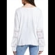 thumbnail image 3 of Blusas de Mujer con Cuello en V, Larga, Encaje, Elegantes, Informales, Modernas, de Gran Tamaño. M, 3 of 7