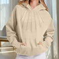thumbnail image 4 of BLVB Womens Oversized Hoodies Cute Pleated Front Sweatshirts Hooded Pullover Fall Fashion Casual Tops Trendy Outfits with Pockets, 4 of 7