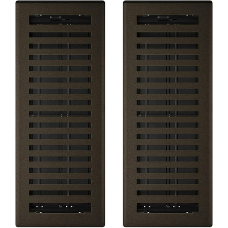 

Imperial RG3435 Montezuma Decorative Floor Register 4 x 12-Inch Bronze Age 2 Pack