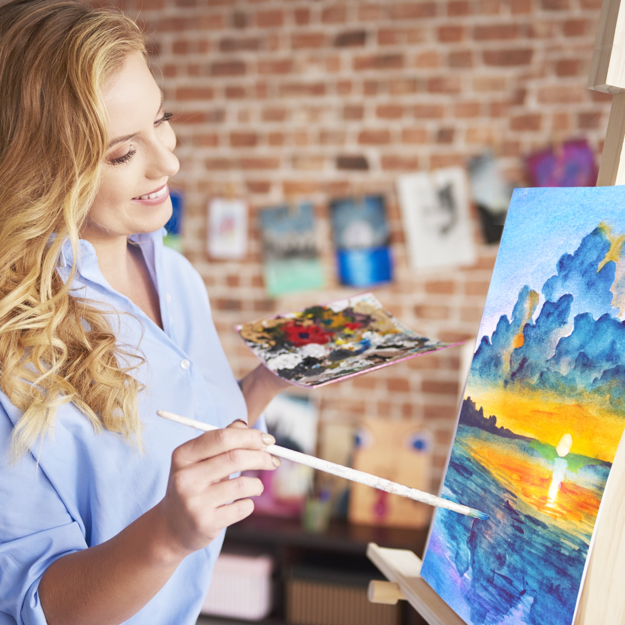 KEFF Canvas Boards for Painting - 32 Pack - Art Supplies Paint Canvas 5x7, 8x10, 9x12, 11x14 Canvas Panels, 100% Cotton Pre-Primed Canvas for Acrylic, Oil, Watercolor, Tempera