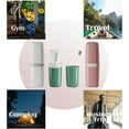 thumbnail image 6 of Green Plastic Travel Toothbrush Holder Case with Cover, Portable Travel Toothbrush Cup, Storage Container for School Camping Business Trip Bathroom, 6 of 12