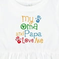 thumbnail image 4 of Inktastic My Oma and Papa Love Me Girls Baby Dress, 4 of 5