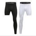 thumbnail image 2 of Black Friday Men Base Layer Exercise Trousers Compression Running Tight Sport Cropped One Leg_Gift Of G, 2 of 3