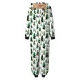 thumbnail image 6 of Odeerbi Christmas Onesie Pajamas for Family Holiday Sleep Jumpsuit Long Sleeve Family Christmas Pajamas Matching Sets Mom Fashion Lattice Print Plush Jumpsuit Sleepwear PJs Set Green, 6 of 6