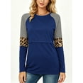 thumbnail image 6 of Women's Maternity Nursing Shirt Top Long Sleeve Patchwork Breastfeeding Clothes, 6 of 8