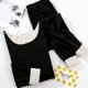 thumbnail image 5 of Qarigey Conjunto de ropa interior térmica de doble cara de lana sin costuras de cintura alta traje de lencería Unisex ropa de invierno ligera de felpa Prendas para la parte del cuerpo negro 4 Qarigey AP013400-04, 5 of 6