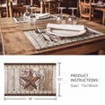 thumbnail image 3 of Placemats Set of 4, Texas Star Vintage Woven Placemat, Linen Place Mats for Kitchen/Dining Tables, Brown Retro Art Red Berry Wooden Washable Table Mats for Party, 3 of 8