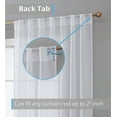thumbnail image 2 of THD Scarlett Semi Sheer Pocket Top & Back Tab Lightweight Window Curtains Drapery Panels, 2 Panels, 2 of 4
