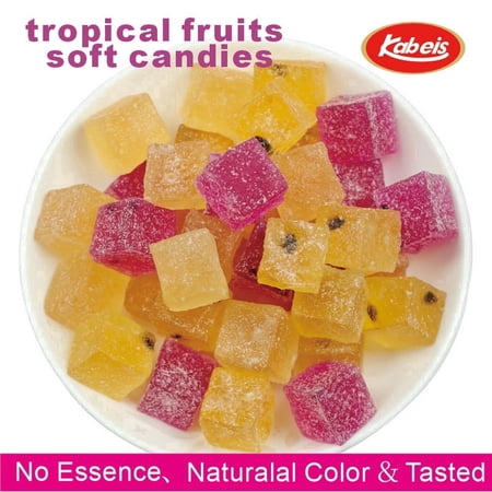 Kabeis Dragon fruit,Pinapple,Passion Fruit Flavored Chews Chewy Gummy Candy 1.76oz per bag,3 Bags
