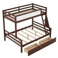 thumbnail image 6 of Twin Over Full Wood Bunk Bed With Ladder Safety Guardrails Storage Drawers No Box Spring Need Platform Bed Space Saving, 6 of 9