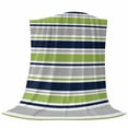 thumbnail image 6 of Green Gray Striped Blanket Soft Cozy Warm Twin Blanket for Bed, Plush Fuzzy Flannel Fleece Blankets for Sofa, Farmhouse Stripes Modern Abstract Art Throw Blankets for Couch, Gifts for Men, 60"x80", 6 of 9